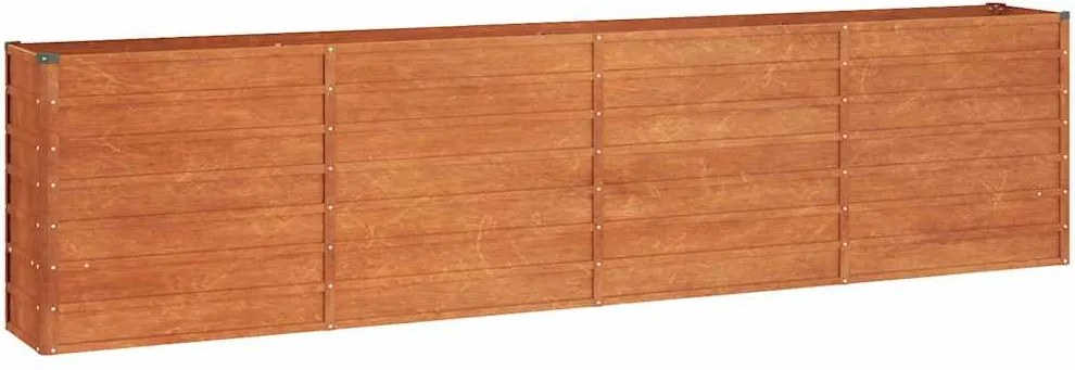 vidaXL Strat înălțat de grădină, ruginiu, 320x40x77 cm, oțel corten