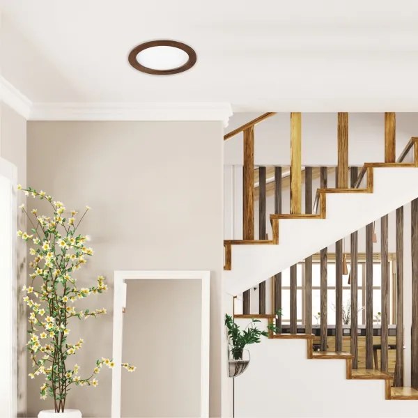 Corp de iluminat încastrat WOODY SPOT LED/23,5W/230V 4000K cireș ø 23,5 cm