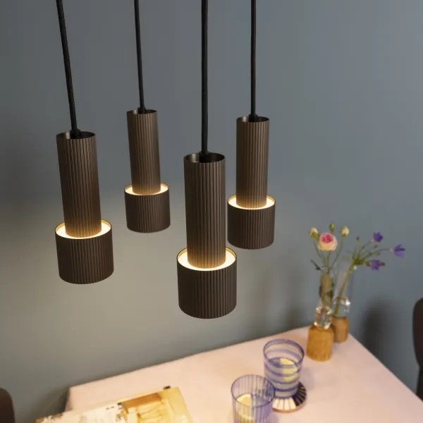 Lustră pe cablu Brilliant CADIZ 4xGU10/10W/230V d. 35 cm bronz