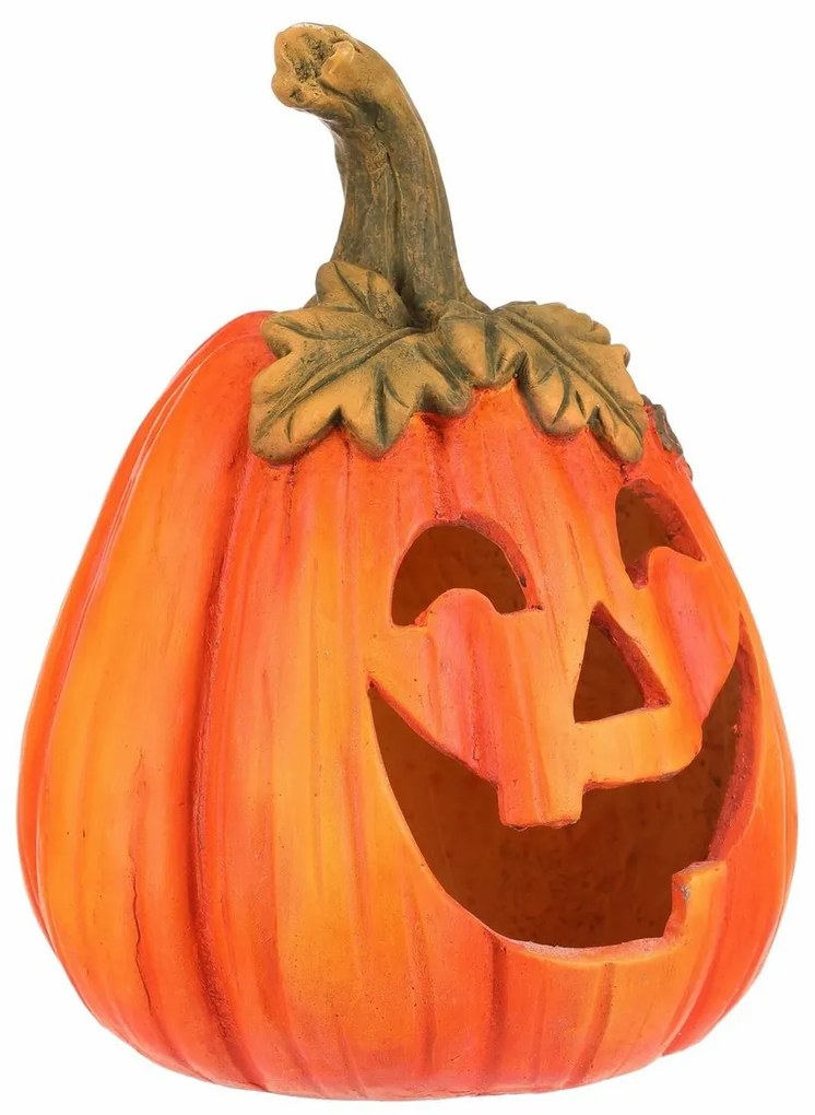 Decorațiuni LED de toamnă Dovleac intermitent cufață, 21 x 21 x 29 cm, ceramică