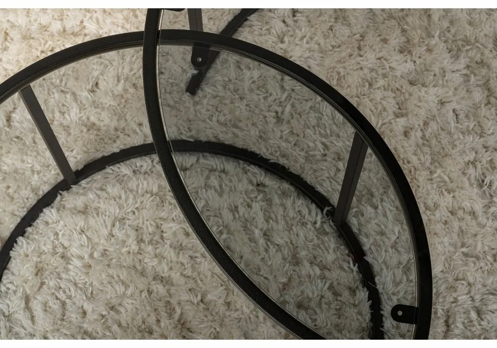 Set de măsuțe de cafea Aurum Black and Grey80 cm, 2 buc.