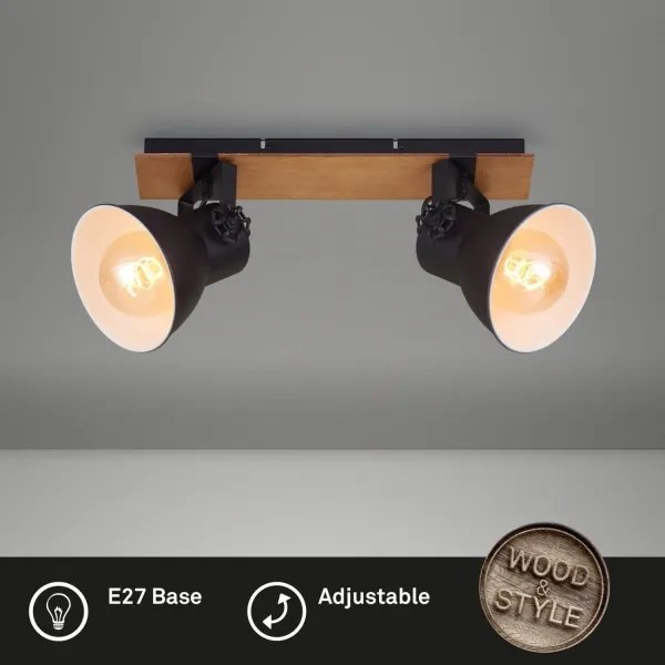 Spot Briloner 2742-025 SPOTLIGHT 2xE27/40W/230V negru