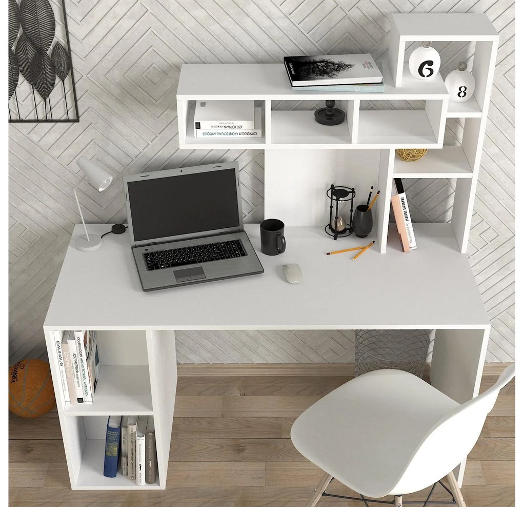 Masă PC Coralline (Alb). 1088248