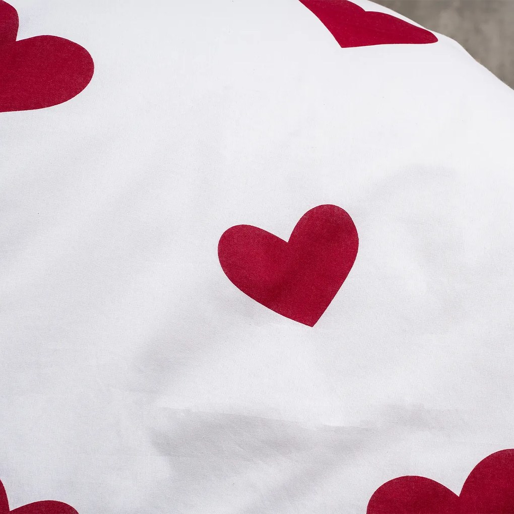 Lenjerie de pat din bumbac 4Home Red Hearts, 220 x 200 cm, 2 buc. 70 x 90 cm