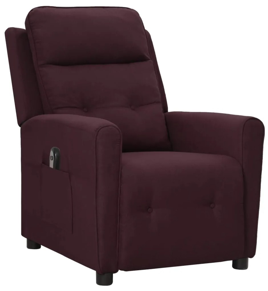 3098908 vidaXL Fotoliu rabatabil electric, violet, material textil