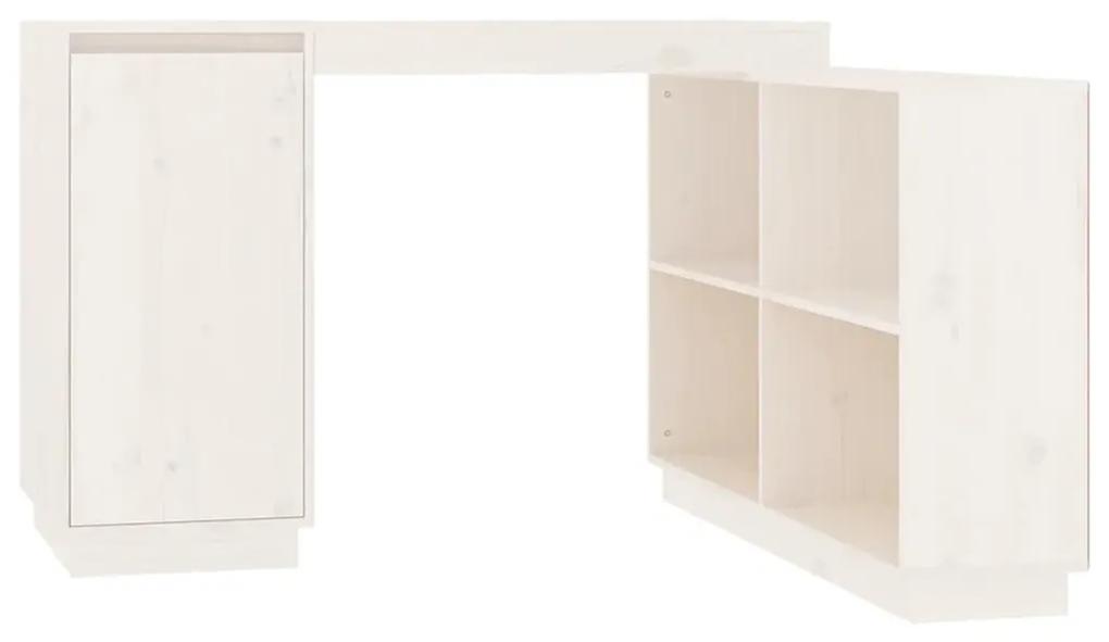 Birou, alb, 110x50x75 cm, lemn masiv de pin Alb