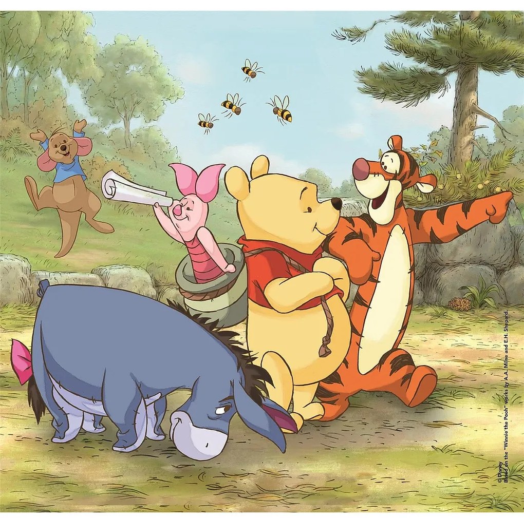 Disney Winnie de Pluș Puzzle 3x48 pcs Clementoni