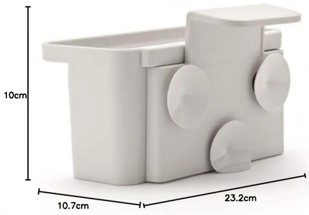 Organizator pentru chiuveta Brabantia SinkSide 1003311, Fixare pe peretele chiuvetei, Fund perforat, Gri deschis