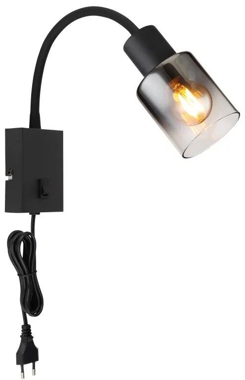 Aplica de perete design modern Hubertus negru