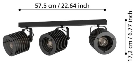 Spot Eglo 900742 SEGOVIA 3xE27/40W/230V