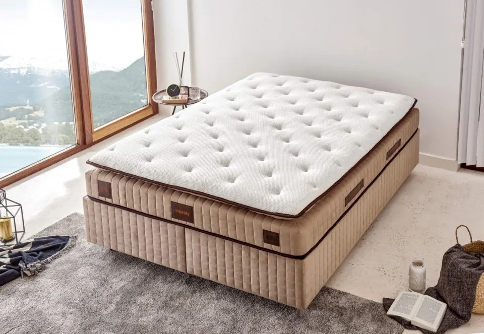 Saltea cu Arcuri Majesty, 140x200 cm, Topper Inclus