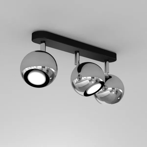 Spot COMET 3xGU10/8W/230V negru/crom lucios