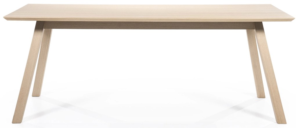 Masa de sufragerie Thomas din furnir de stejar si metal 220 x 90 cm