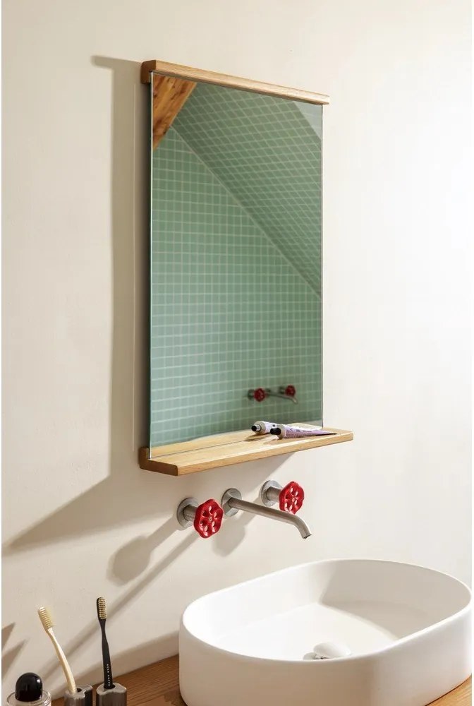 Oglindă de perete cu raft 50x75 cm Lun – noo.ma