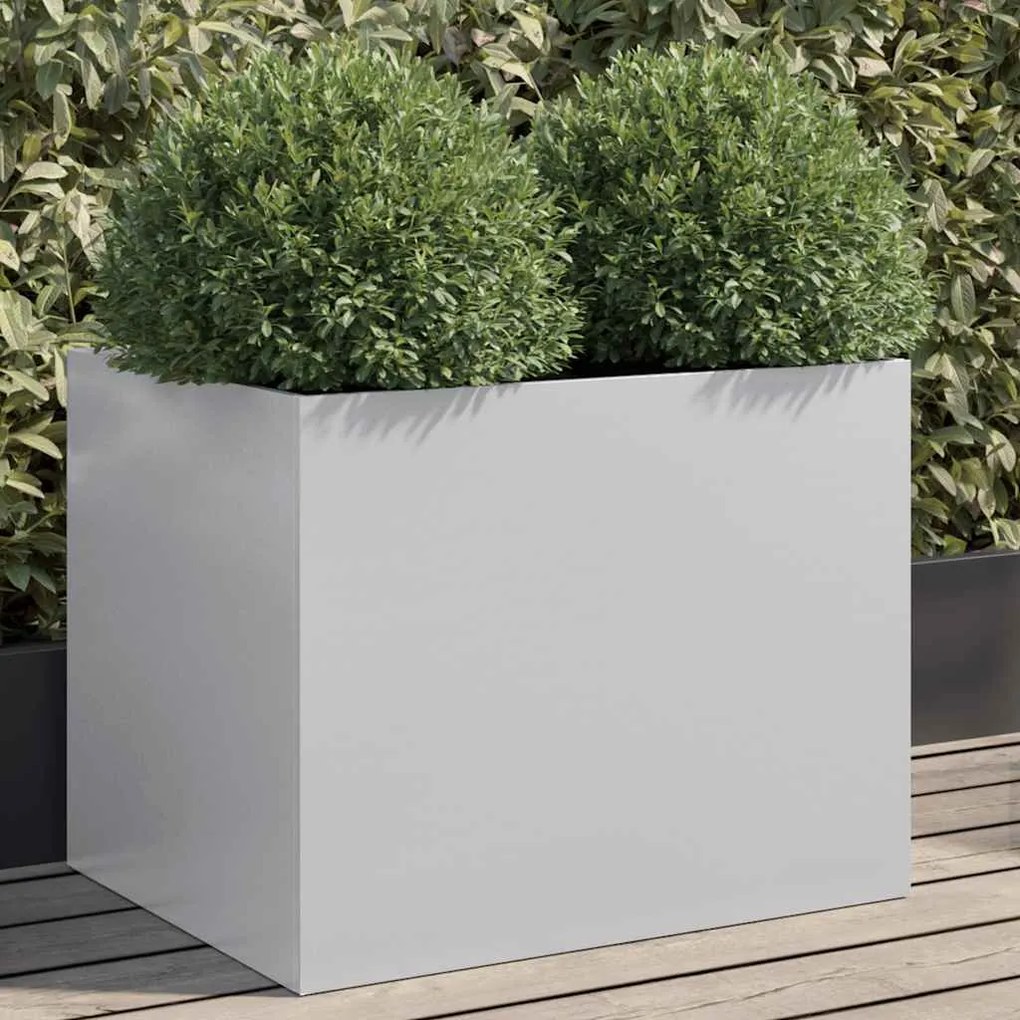 vidaXL Jardinieră, argintiu, 62x47x46 cm, oțel galvanizat