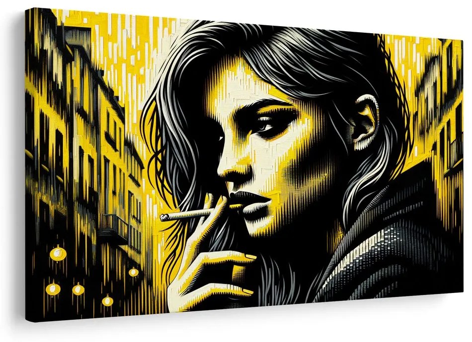 Tablou portret urban de femeie