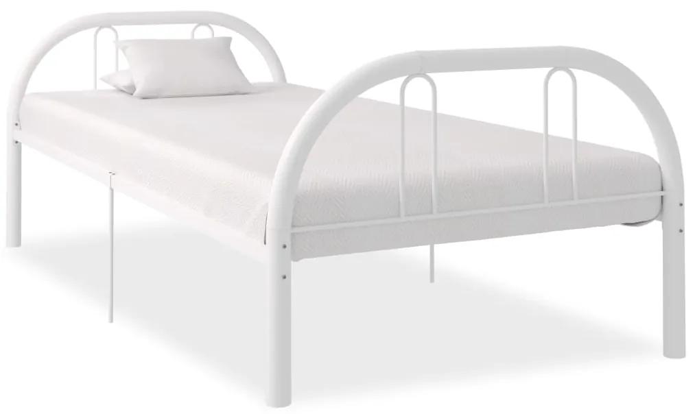 284675 vidaXL Cadru de pat, alb, 90 x 200 cm, metal
