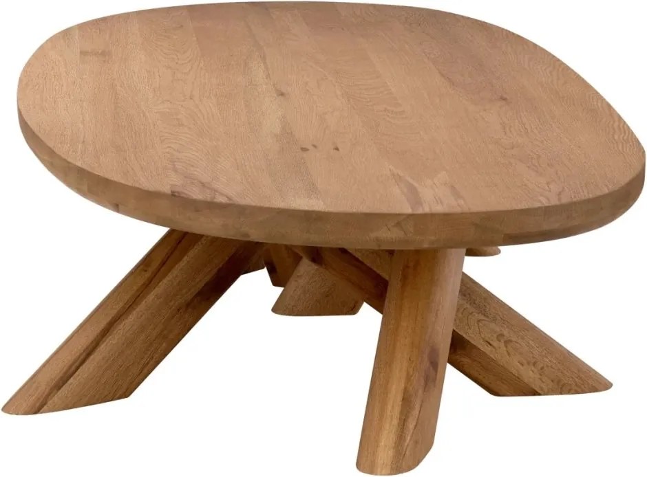 Masuta de cafea design LUX din lemn de stejar Bayshore