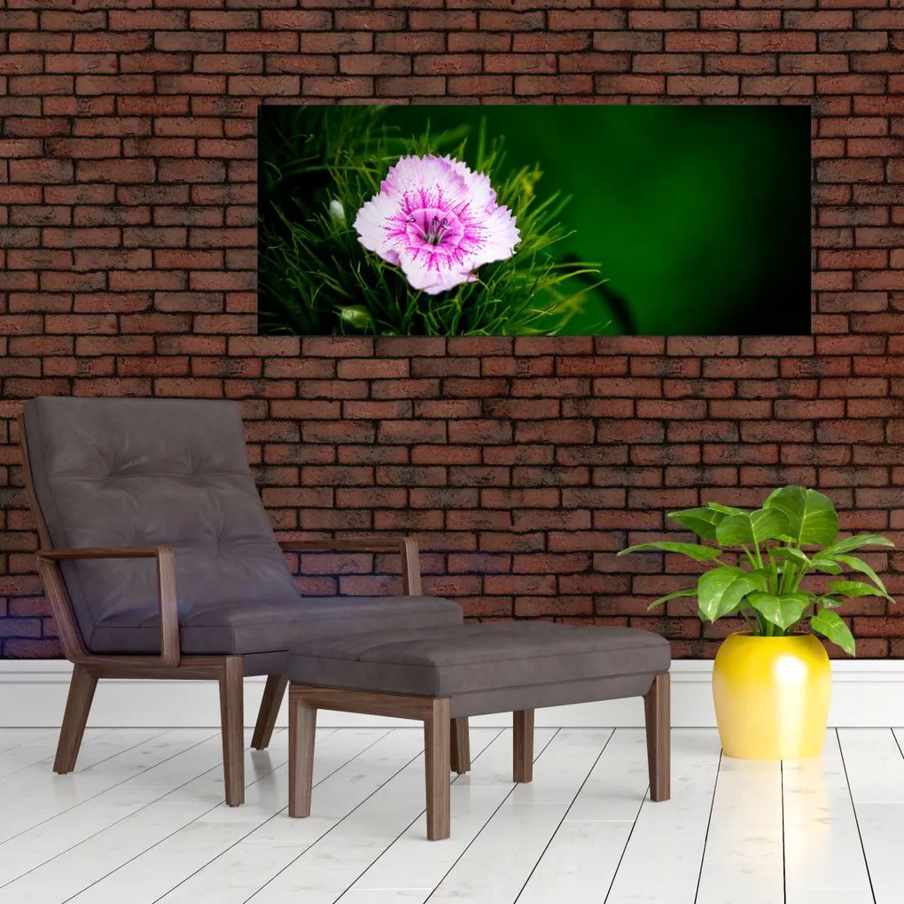 Tablou cu floare roz (120x50 cm)