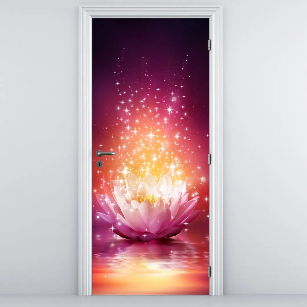 Fototapet pentru ușă - floare de lotus (95x205cm)