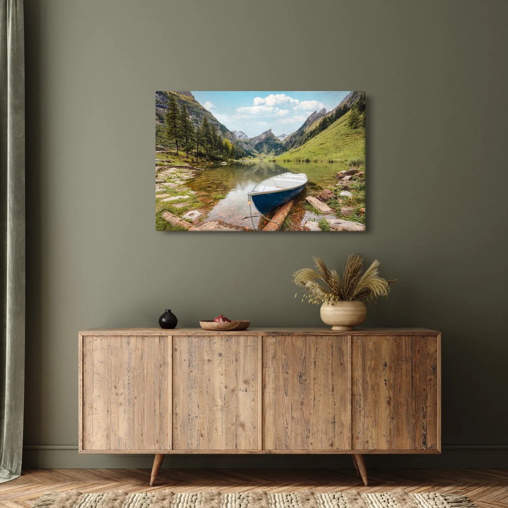 Tablou - Seealpsee, lac din Elveția (90x60 cm)