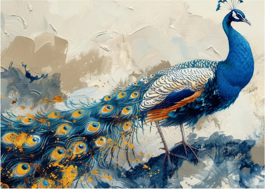 Tablou - Peacock, pictură (70x50 cm)