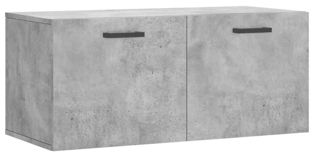 830080 vidaXL Dulap de perete, gri beton, 80x36,5x35 cm, lemn compozit