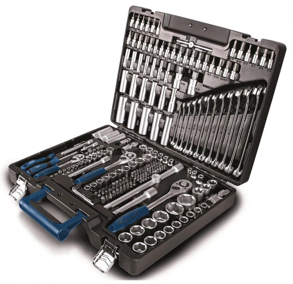 Scheppach TB 217, cutie de scule cu scule, 217 piese