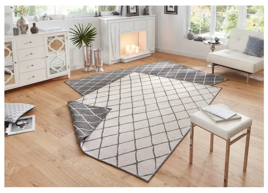 Covor adecvat pentru exterior NORTHRUGS Malaga, 160 x 230 cm, gri - crem