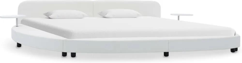Cadru de pat, alb, 180 x 200 cm, piele artificiala