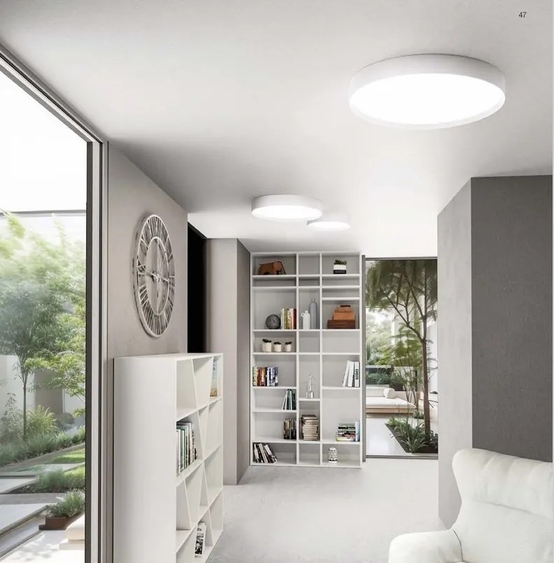 Plafoniera LED AVA 60cm, alb sau negru