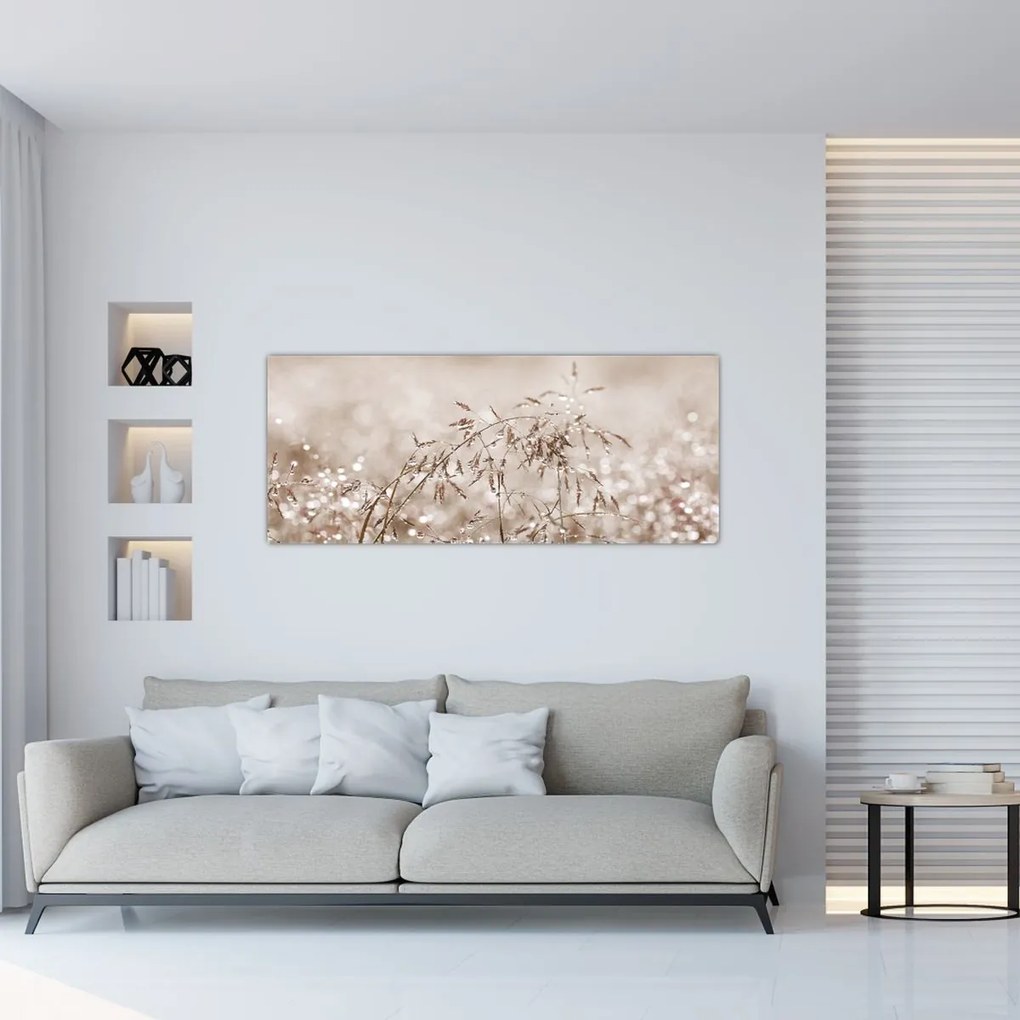 Tablou - Pajiște în tonuri de maro (120x50 cm)