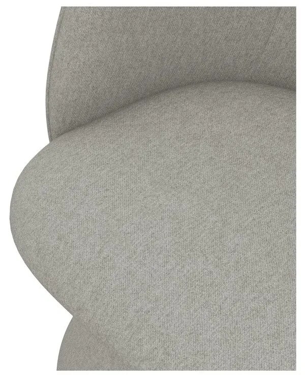 Scaun de sufragerie gri deschis tapițat Maia – Makamii
