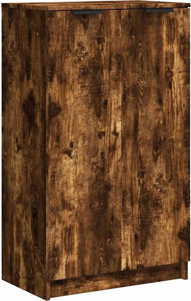 vidaXL Pantofar, stejar fumuriu, 59x35x100 cm, lemn compozit