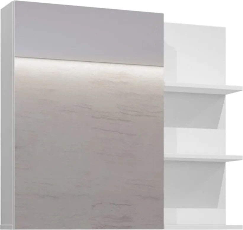 Dulap lemn masiv baie Irvella, 78 × 71 × 18 cm - Crem