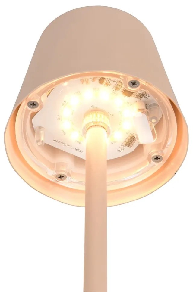 Veioză crem LED cu abajur din metal (înălțime 21 cm) Diaz – Reality