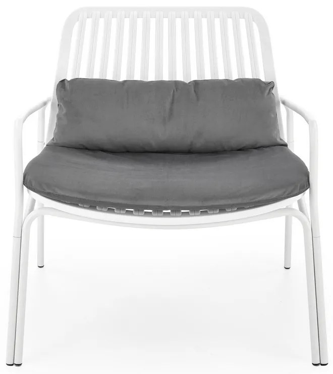 Scaun de gradina Melby, gri/alb