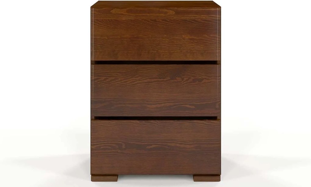 Comodă lemn masiv TerraCraft Pin 3 Sertare, 60 × 45 × 81 cm - Natural