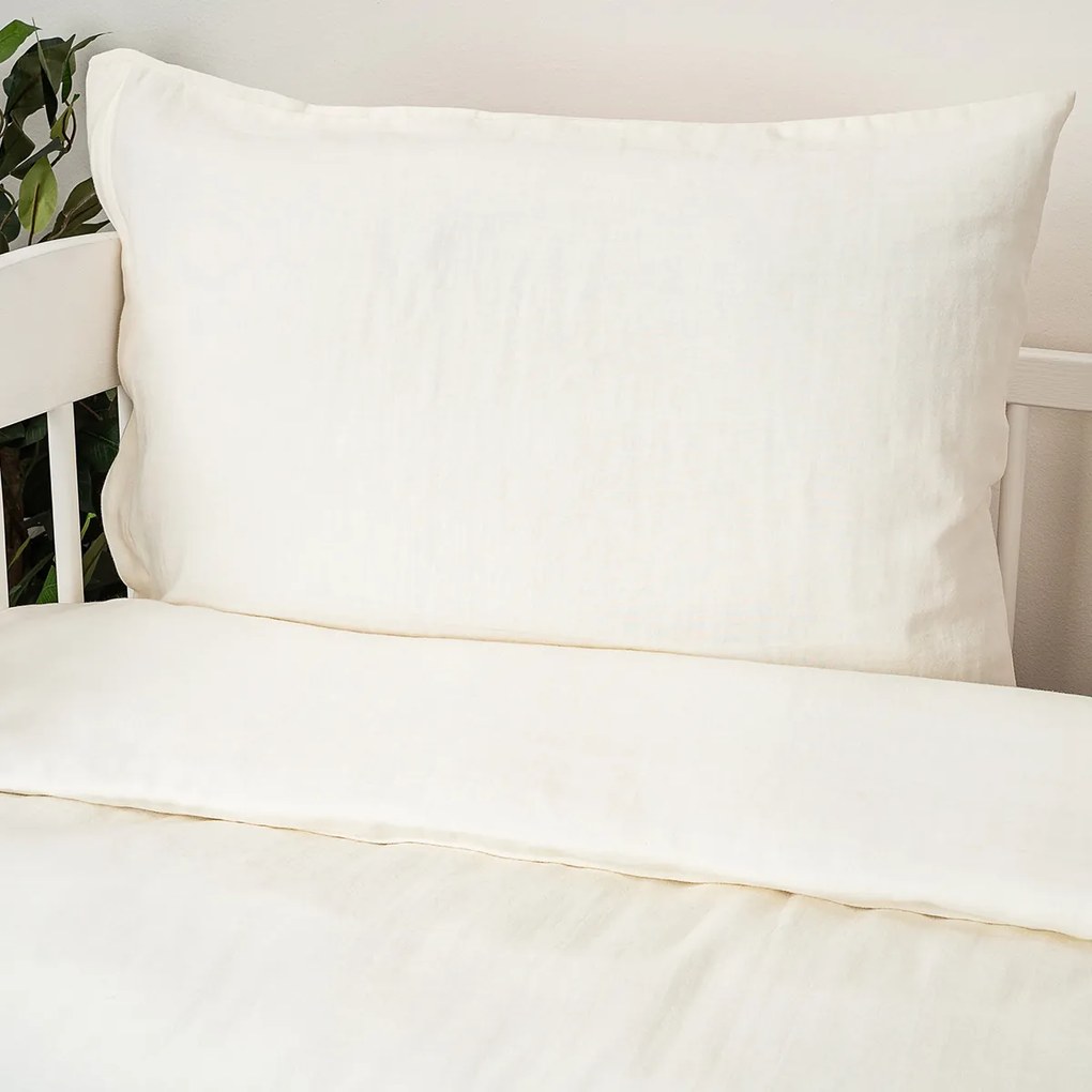 Lenjerie de pătuț din muselină pentru copii 4HomeCream, 100 x 135 cm, 40 x 60 cm