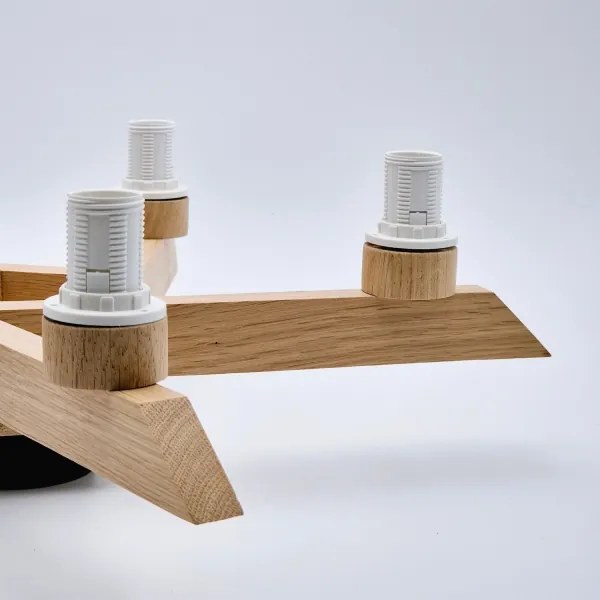 Lustr ANTONIO 5xE14/40W/230V, montaj plafon, stejar