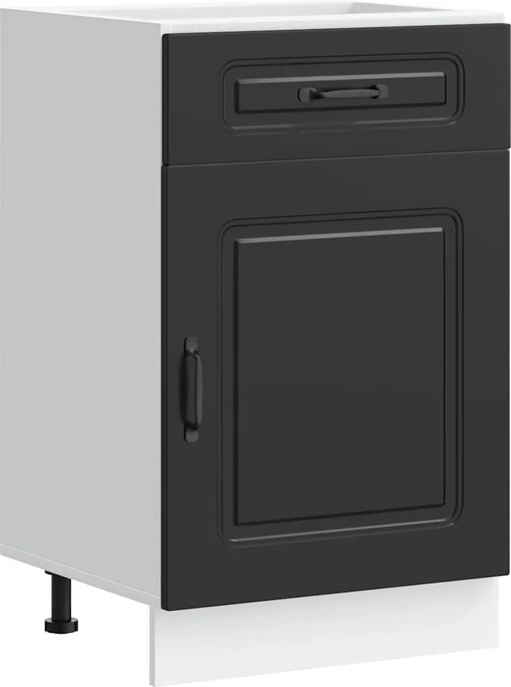 vidaXL Dulap de bază de bucătărie „Kalmar” din lemn prelucrat negru