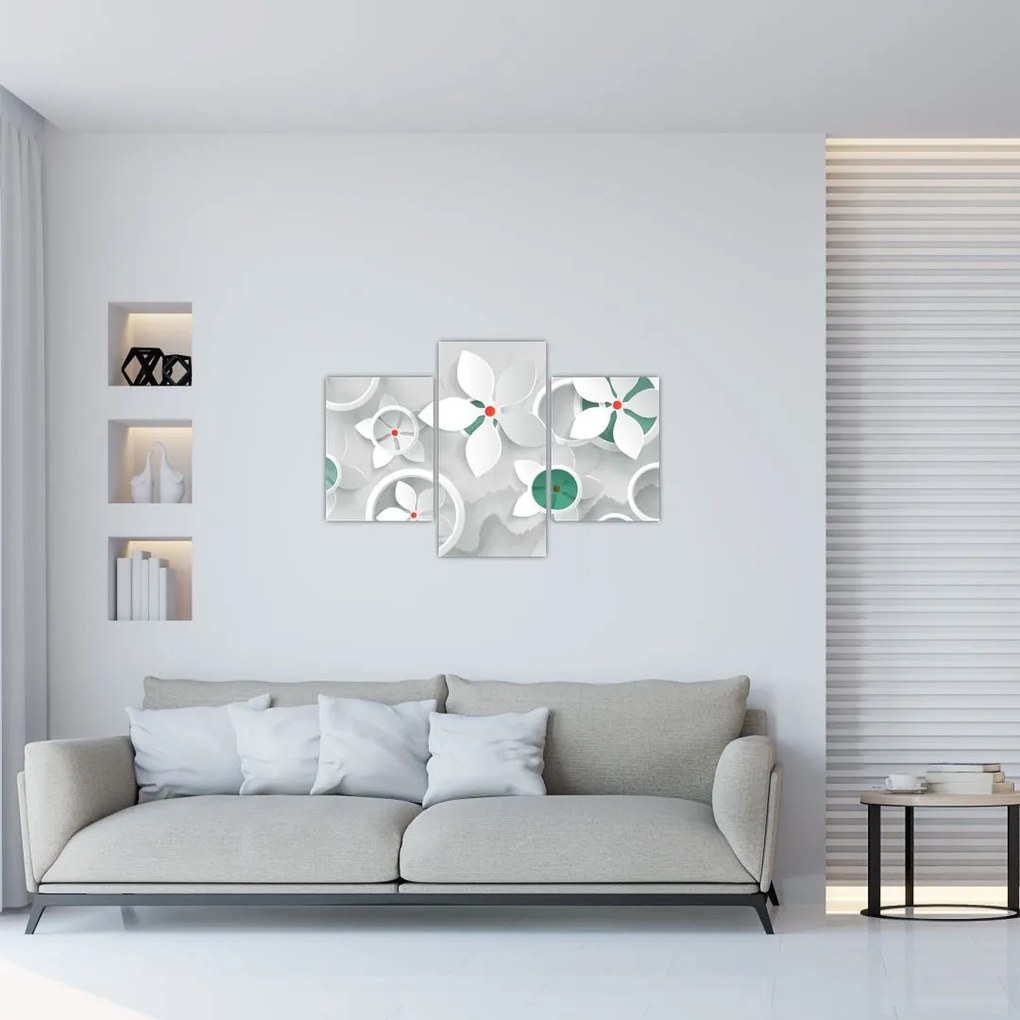 Tablou abstracției florale (90x60 cm)