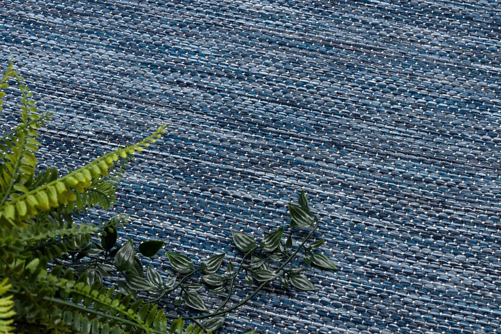 Covor SISAL SION A5165A Melanj țesute plate albastru inchis