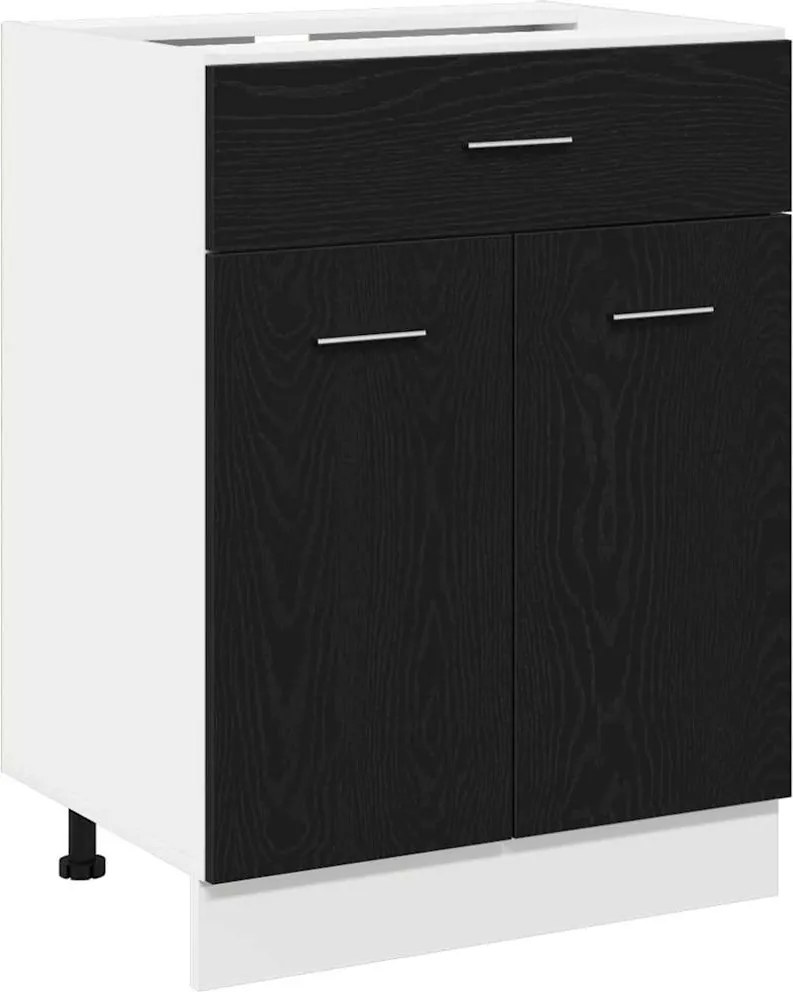 vidaXL Dulap suspendat Stejar Negru 60 x 46 x 81,5 cm Lemn compozit