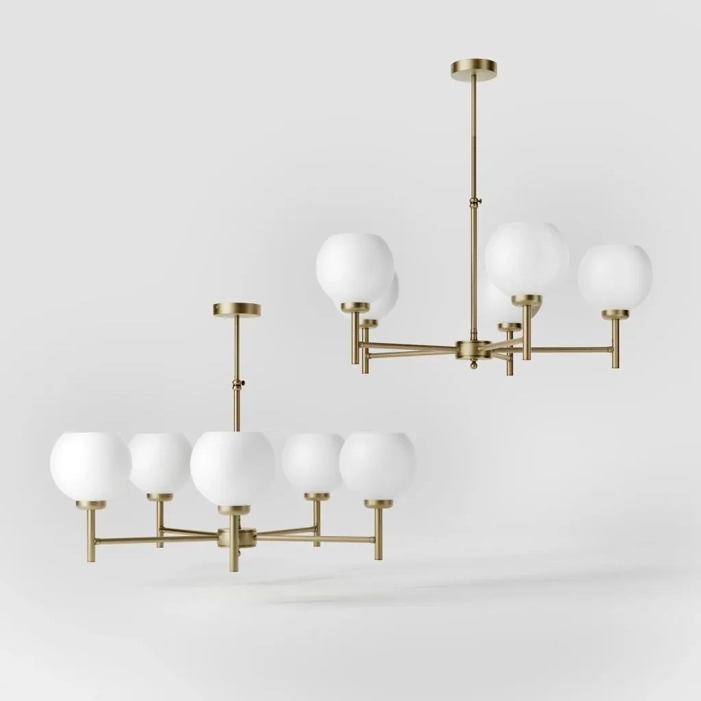 Candelabru din alama stil modern Art Deco Spheres