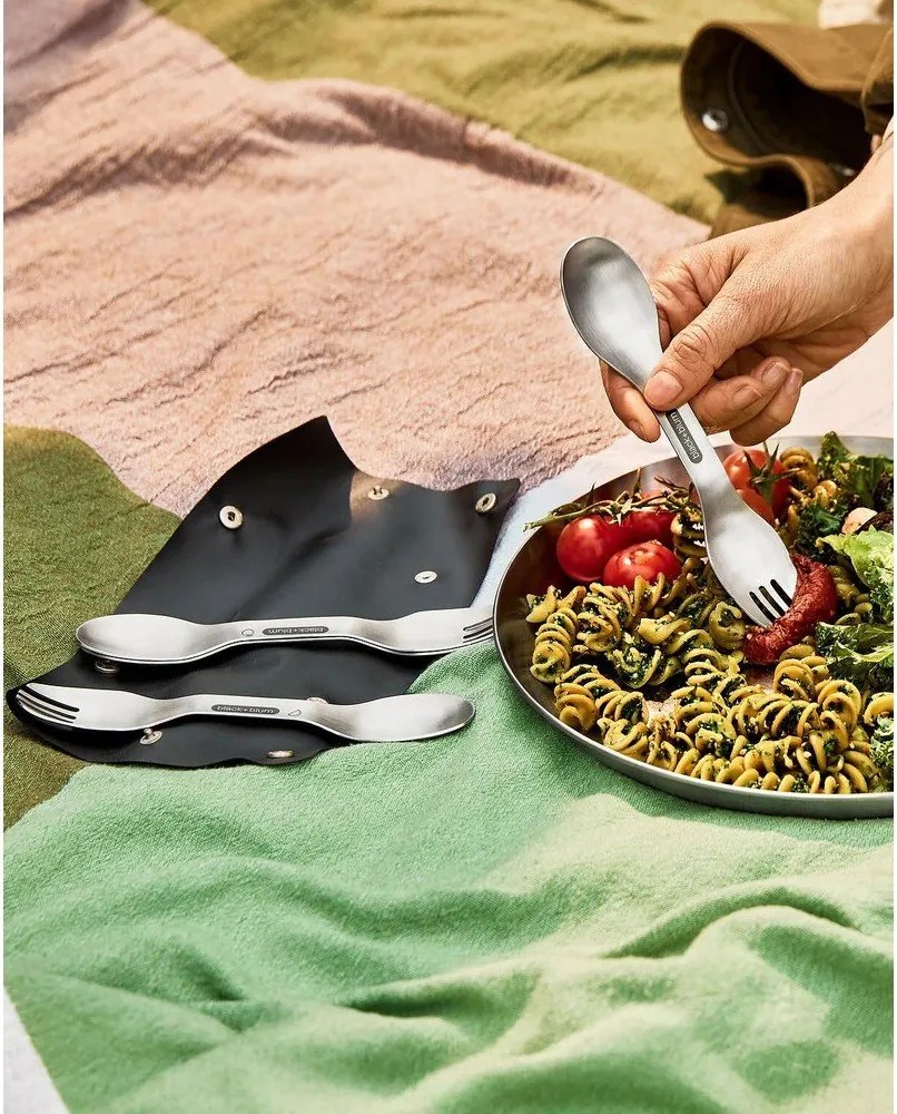 Set de furculițe argintiu din oțel inoxidabil 4 buc. Spork – Black + Blum