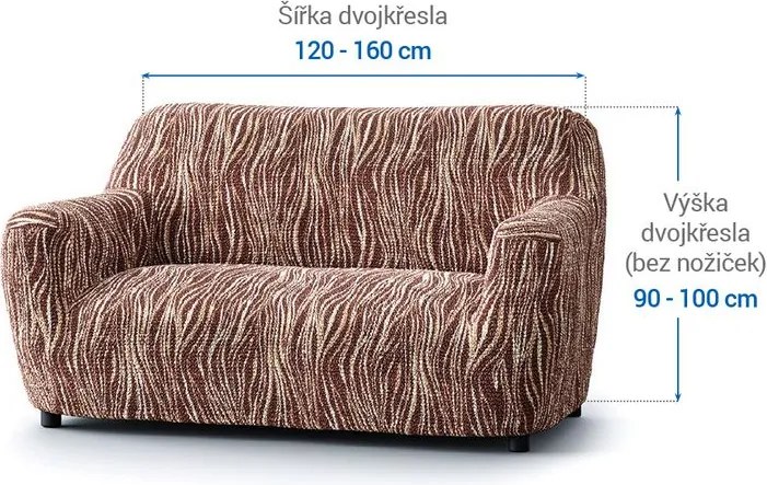 Gaico Huse bielastice UNIVERSO NOU dungi maro fotoliu dublu (l. 120 - 160 cm)