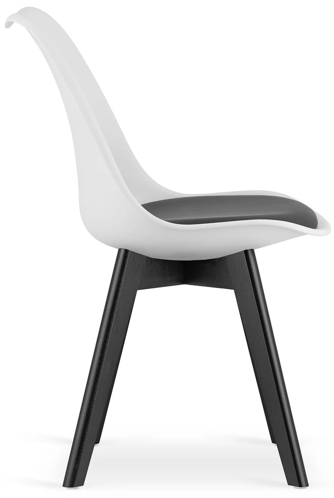 Promotie Scaun alb-negru BALI MARK cu picioare negre II. calitate