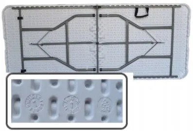 Masă pliabilă de catering 180cm negru