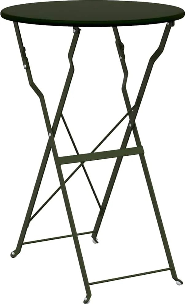 vidaXL Masă de bistro Verde închis Ø 50 x 71 cm